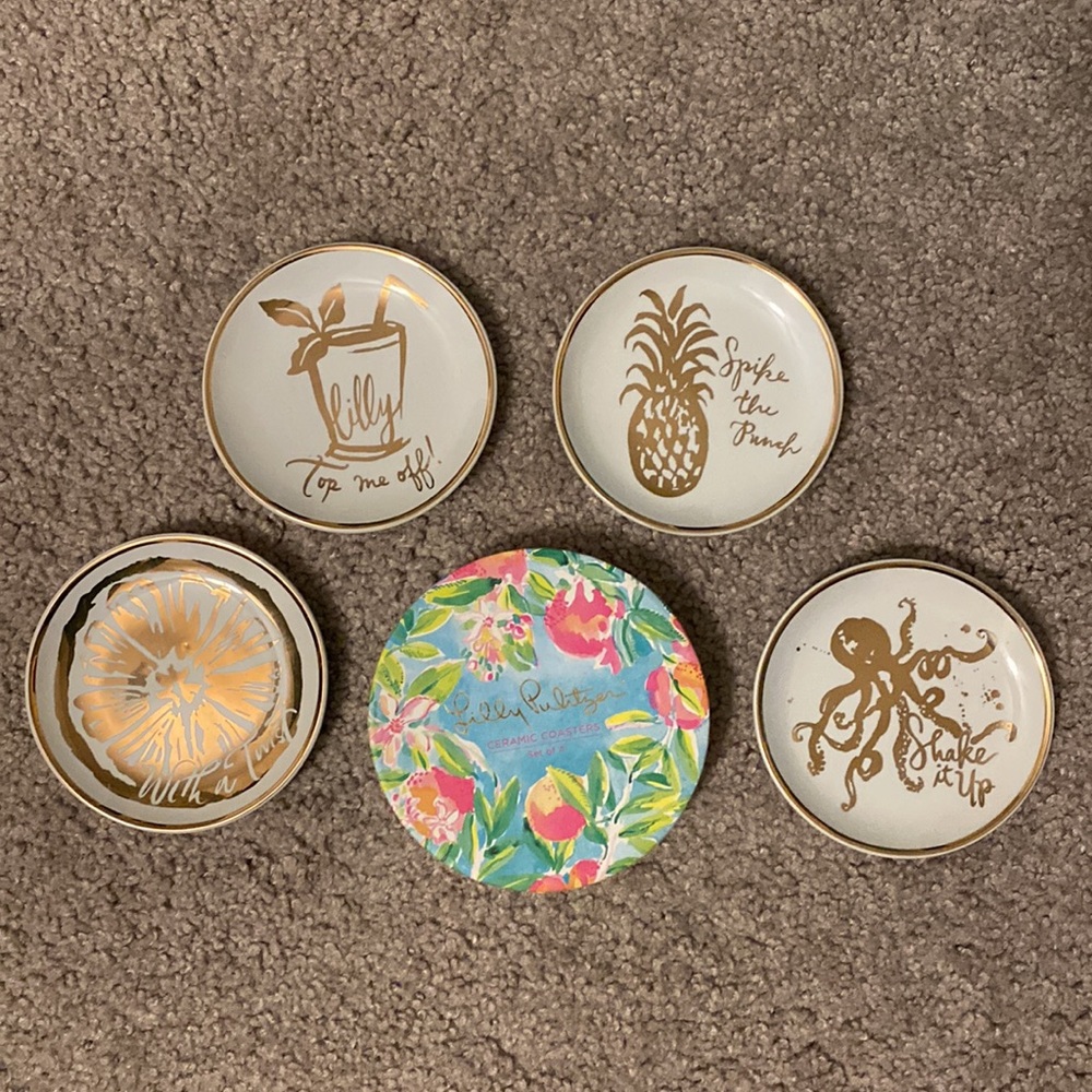 Lilly Pulitzer ceramic coasters (set of 4)